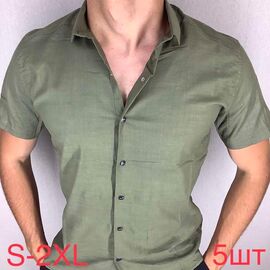 Фотография Рубашка мужская летняя ND1317-2406 khaki р.44-52 "EMRE" недорого оптом от прямого поставщика