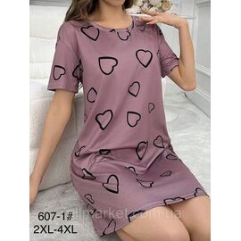 Фотография Платье женское домашнее р-ры 2XL-4XL "FLOWER" купить недорого от прямого поставщика
