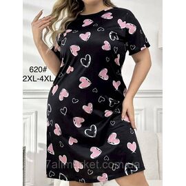 Фотография Платье женское домашнее р-ры 2XL-4XL "FLOWER" купить недорого от прямого поставщика