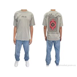 Футболка чоловіча Літо 90551 gri (5 шт. р.сіткаS-XL) "I8denim" недорого оптом від прямого постачальника