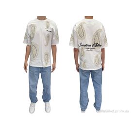 Футболка чоловіча Літо 90585 ekru (5 шт. р.сіткаS-XL) "I8denim" недорого оптом від прямого постачальника