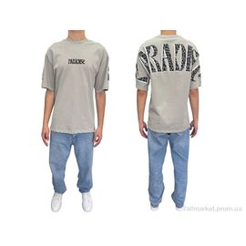 Футболка чоловіча Літо 90556 gri (5 шт. р.сіткаS-XL) "I8denim" недорого оптом від прямого постачальника