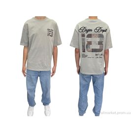 Футболка чоловіча Літо 90583 gri (5 шт. р.сіткаS-XL) "I8denim" недорого оптом від прямого постачальника