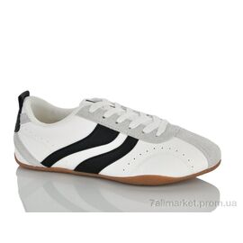 Кросівки жіночі модні Весна/осінь 2028-10 white (8 пар р.36-41) "Violeta" недорого оптом від прямого постачальника