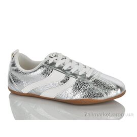 Кросівки жіночі модні Весна/осінь 2028-10 silver (8 пар р.36-41) "Violeta" недорого оптом від прямого постачальника