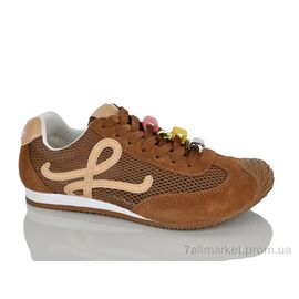 Кросівки жіночі модні Весна/осінь B2990-13 brown-beige (8 пар р.36-41) "Violeta" недорого оптом від прямого постачальника