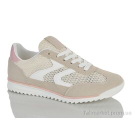 Фотография Кроссовки женские модные Весна/осень 2028-1 beige (8 пар р.36-41) "Violeta" недорого оптом от прямого поставщика