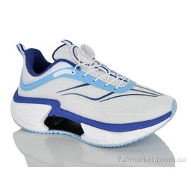 Фотография Кроссовки женские модные Весна/осень 24-160 white-blue (8 пар р.36-41) "Violeta" недорого оптом от прямого поставщика