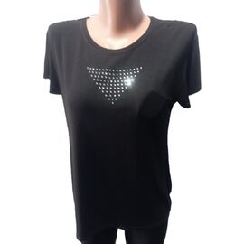 Фотография Футболка женская 93 black р.S-XL "VICTORY" недорого оптом от прямого поставщика