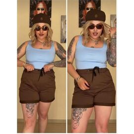 Фотография Шорты женские 0620 brown р.XL-4XL "VICTORY" недорого оптом от прямого поставщика