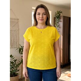 Фотография Футболка женская 25043-1 yellow р.48-54 "PULSE" недорого оптом от прямого поставщика