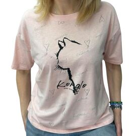 Фотография Футболка женская 26115 pink р.S-L "PULSE" недорого оптом от прямого поставщика