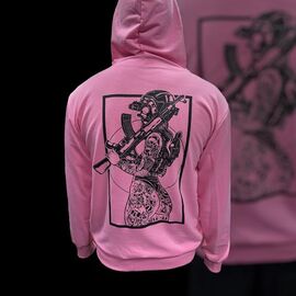 Фотография Худи женское 1416 pink р.M-XL "Madoka" недорого оптом от прямого поставщика