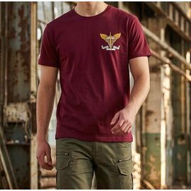 Фотография Футболка мужская 1427 wine р.M-3XL "Madoka" недорого оптом от прямого поставщика