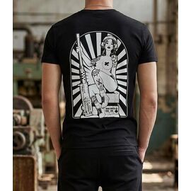 Фотография Футболка мужская 1430 black р.M-3XL "Madoka" недорого оптом от прямого поставщика