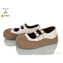 Туфлі дитячі зручні Весна/осінь K0662-2 beige (7 пар р.31-37) "Clibee-Doremi" недорого оптом від прямого постачальника