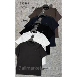 Фотография Футболка мужская молодёжная р-ры L-4XL (5цв) "PROSTOMEN" недорого оптом от прямого поставщика