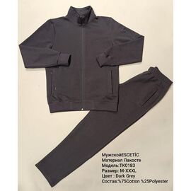Фотография Костюм спортивный мужской 0183 d.grey р.M-3XL "REMAIN" недорого оптом от прямого поставщика