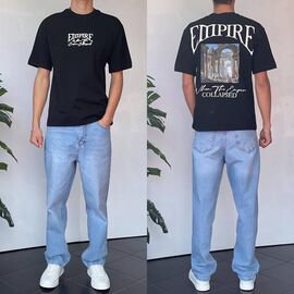 Фотография Футболка мужская 90586 black р.S-XL "i8denim" недорого оптом от прямого поставщика