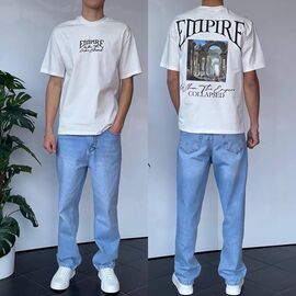 Фотография Футболка мужская 90586 white р.S-XL "i8denim" недорого оптом от прямого поставщика