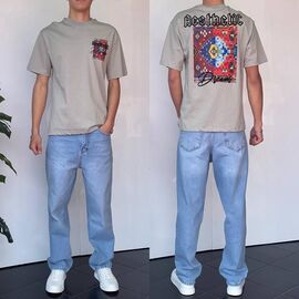 Фотография Футболка мужская 90555 grey р.S-XL "i8denim" недорого оптом от прямого поставщика