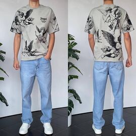 Фотография Футболка мужская 90566 grey р.S-XL "i8denim" недорого оптом от прямого поставщика