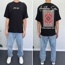 Фотография Футболка мужская 90551 black р.S-XL "i8denim" недорого оптом от прямого поставщика
