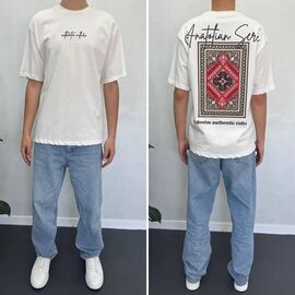 Фотография Футболка мужская 90551 white р.S-XL "i8denim" недорого оптом от прямого поставщика