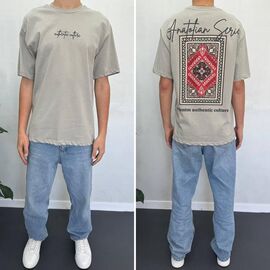 Фотография Футболка мужская 90551 grey р.S-XL "i8denim" недорого оптом от прямого поставщика