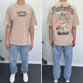 Фотография Футболка мужская 90553 beige р.S-XL "i8denim" недорого оптом от прямого поставщика
