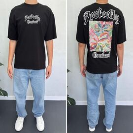 Фотография Футболка мужская 90553 black р.S-XL "i8denim" недорого оптом от прямого поставщика