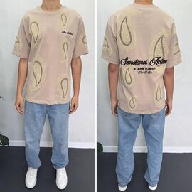 Фотография Футболка мужская 90585 beige р.S-XL "i8denim" недорого оптом от прямого поставщика