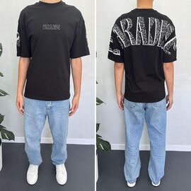 Фотография Футболка мужская 90556 black р.S-XL "i8denim" недорого оптом от прямого поставщика