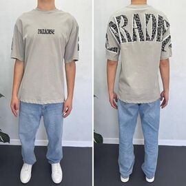 Фотография Футболка мужская 90556 grey р.S-XL "i8denim" недорого оптом от прямого поставщика