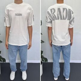 Фотография Футболка мужская 90556 white р.S-XL "i8denim" недорого оптом от прямого поставщика