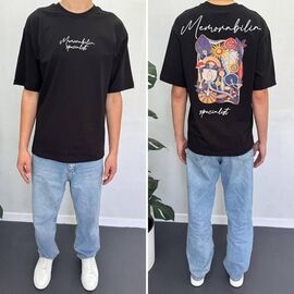 Фотография Футболка мужская 90560 black р.S-XL "i8denim" недорого оптом от прямого поставщика