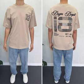 Фотография Футболка мужская 90583 beige р.S-XL "i8denim" недорого оптом от прямого поставщика