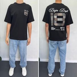 Фотография Футболка мужская 90583 black р.S-XL "i8denim" недорого оптом от прямого поставщика