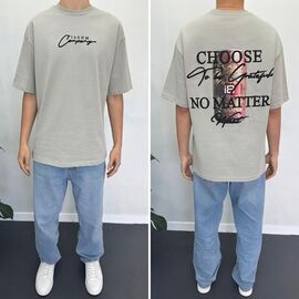 Фотография Футболка мужская 90575 grey р.S-XL "i8denim" недорого оптом от прямого поставщика