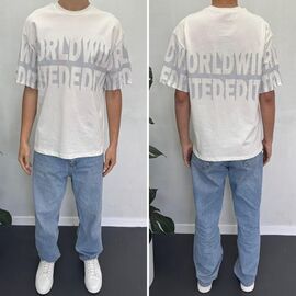 Фотография Футболка мужская 90571 white р.S-2XL "i8denim" недорого оптом от прямого поставщика