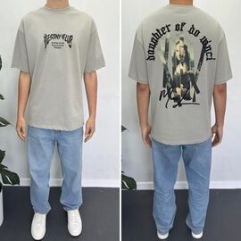 Фотография Футболка мужская 90576 grey р.S-2XL "i8denim" недорого оптом от прямого поставщика
