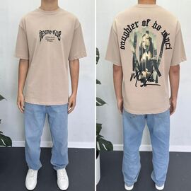 Фотография Футболка мужская 90576 beige р.S-2XL "i8denim" недорого оптом от прямого поставщика