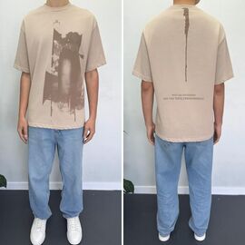 Фотография Футболка мужская 90578 beige р.S-2XL "i8denim" недорого оптом от прямого поставщика