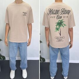 Фотография Футболка мужская 90561 beige р.S-2XL "i8denim" недорого оптом от прямого поставщика