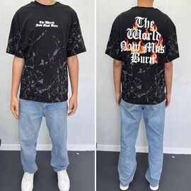 Фотография Футболка мужская 90562 black р.S-2XL "i8denim" недорого оптом от прямого поставщика