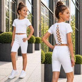 Костюм дитячий на дівчинку KR451 white р.34-42 "Karolina" недорого оптом від прямого постачальника