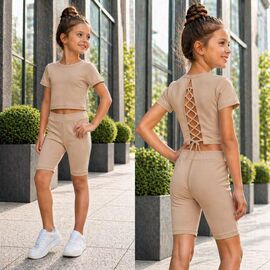 Костюм дитячий на дівчинку KR452 beige р.34-42 "Karolina" недорого оптом від прямого постачальника