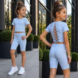 Костюм дитячий на дівчинку KR453 l.blue р.34-42 "Karolina" недорого оптом від прямого постачальника
