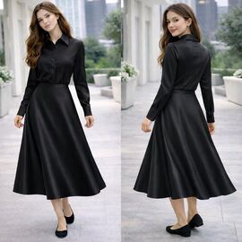 Фотография Рубашка детская на девочку KR505 black р.34-42 "Karolina" недорого оптом от прямого поставщика