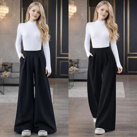 Штани дитячі на дівчинку KR513 black р.30-42 "Karolina" недорого оптом від прямого постачальника